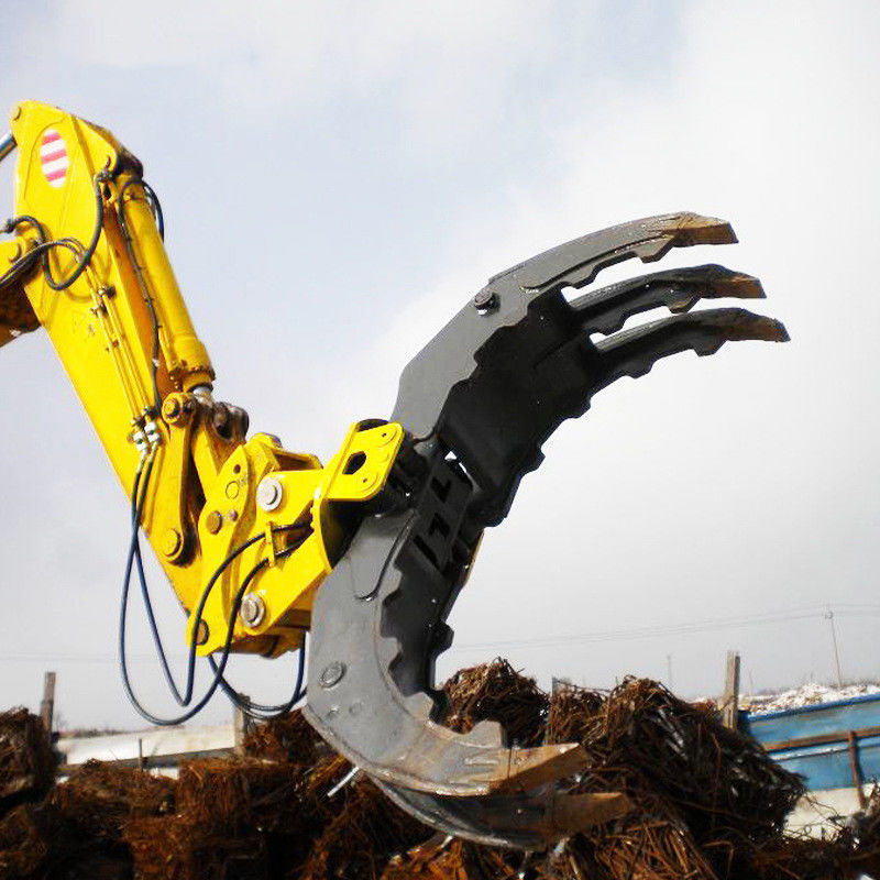 aanpasbaar Dubbelcilinder 360 roterende hydraulische greep telescopische arm klem hout grijp emmer voor graafmachine