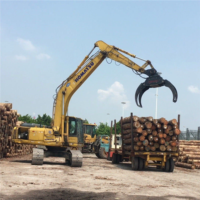 aanpasbaar Dubbelcilinder 360 roterende hydraulische greep telescopische arm klem hout grijp emmer voor graafmachine