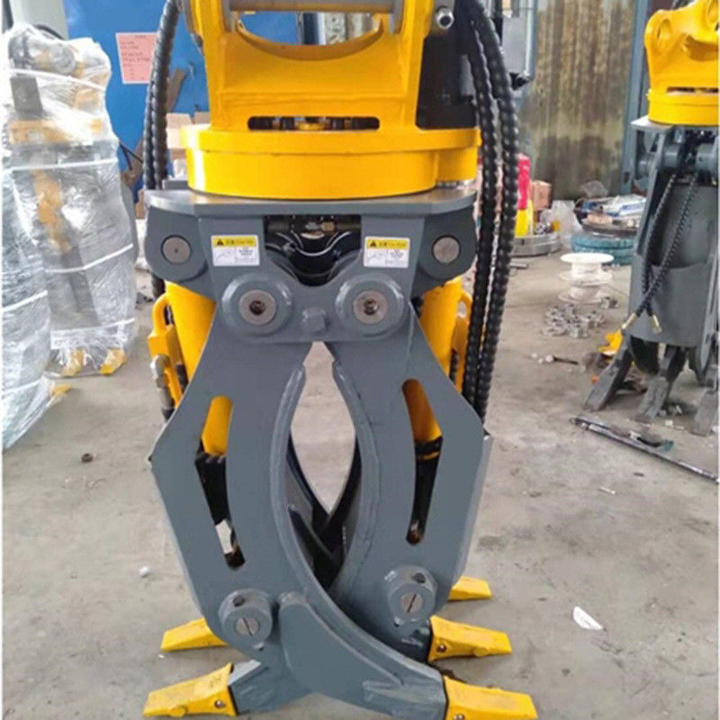 aanpasbaar Dubbelcilinder 360 roterende hydraulische greep telescopische arm klem hout grijp emmer voor graafmachine