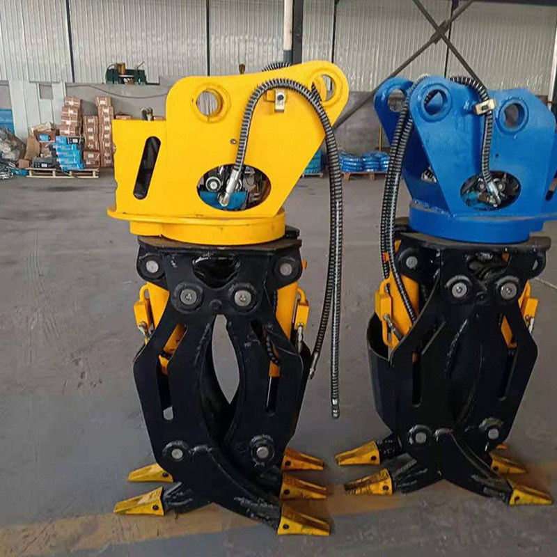 aanpasbaar Dubbelcilinder 360 roterende hydraulische greep telescopische arm klem hout grijp emmer voor graafmachine