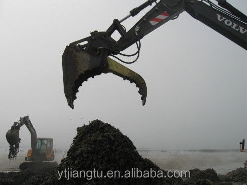 Fabriek aangepast gloednieuwe mini graafmachine hydraulische grips emmer te koop