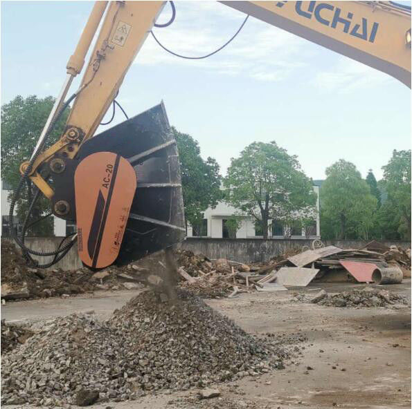 Bucket crusher veld rotsen import hydraulische motor hoge trillingsfrequentie crushing emmer