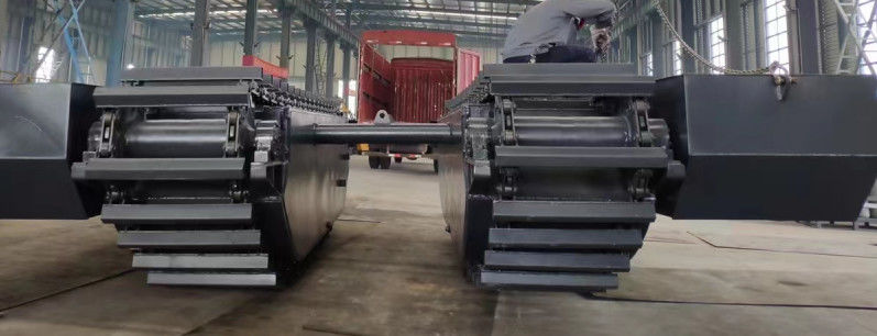 Op maat gemaakte graafmachine Drijvende ponton waterbaan gebruikt voor graafmachine Amfibieus sy75 sk75 sy135 sy215 320d