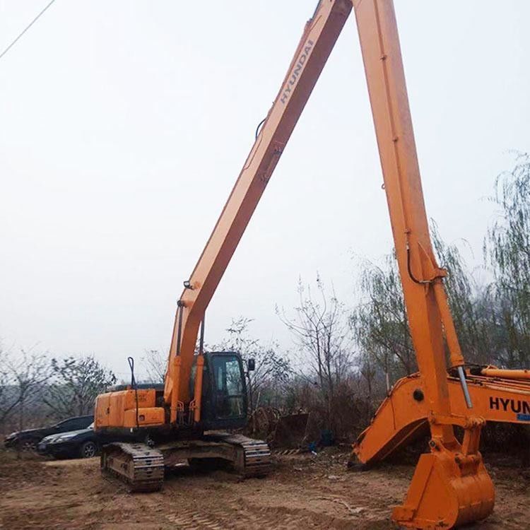 Op maat gemaakte drie-afdelingen Boom Demolition Arm Extension Boom T Telescopische Long Reach Arm Bucket gebruikt voor graafmachine