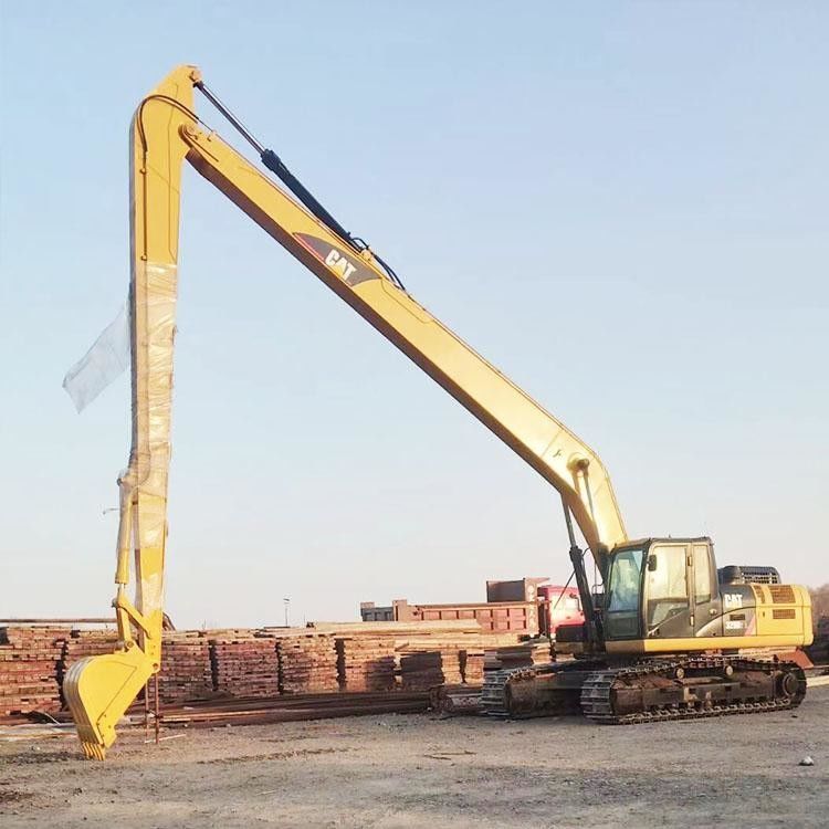 Op maat gemaakte drie-afdelingen Boom Demolition Arm Extension Boom T Telescopische Long Reach Arm Bucket gebruikt voor graafmachine