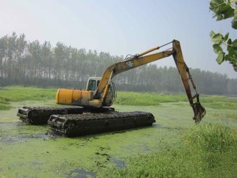 Op maat gemaakte Pontoon Q335B Q355B Graaf Pontoon Drijvende Moeras Amfibische Pontoon Voor SANY SY135C