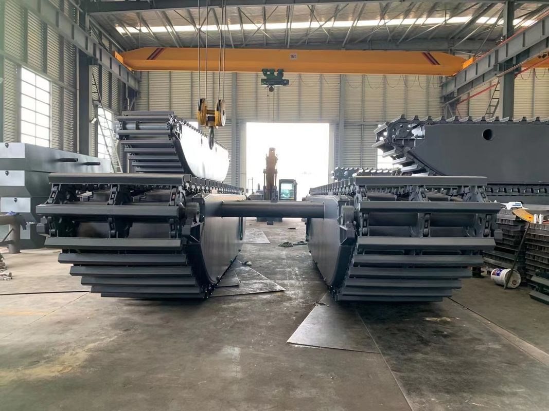Op maat gemaakte Pontoon Q335B Q355B Graaf Pontoon Drijvende Moeras Amfibische Pontoon Voor SANY SY135C