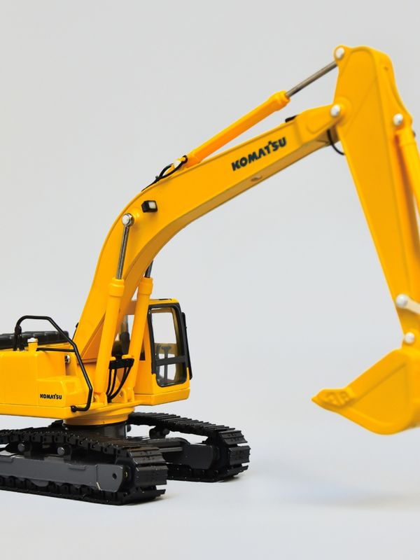 Komatsu PC200 Graafmachine 1/43 Scale Diecast Metal Model Collectieve openingsdeuren