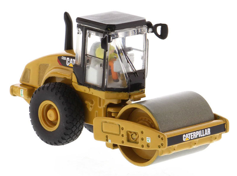 Diecast Cat CS56 Smooth Drum Vibratory Roller 1:87 Schaal Constructiemodel Replica