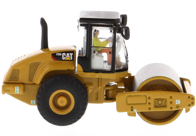 Diecast Cat CS56 Smooth Drum Vibratory Roller 1:87 Schaal Constructiemodel Replica