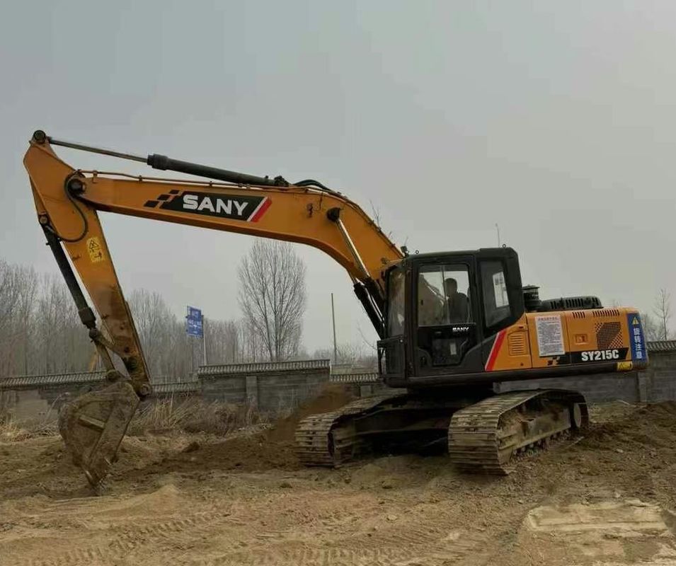 Gebruikte Sany SY215-9 Crawler Excavator Heavy Duty Construction Machine Betrouwbare prestaties