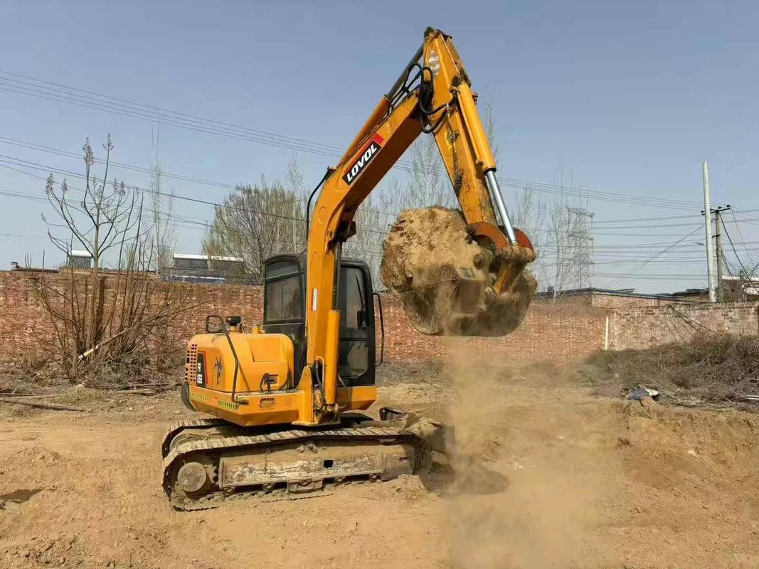 Gebruikte Lovol 65E mini graafmachine 6,5 ton laag aantal uren Volledige dienst Constructie Landschapsarchitectuur
