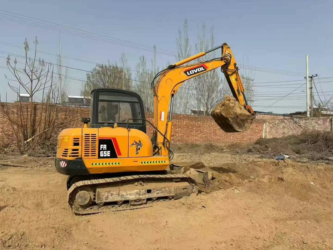 Gebruikte Lovol 65E mini graafmachine 6,5 ton laag aantal uren Volledige dienst Constructie Landschapsarchitectuur