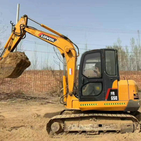 Gebruikte Lovol 65E mini graafmachine 6,5 ton laag aantal uren Volledige dienst Constructie Landschapsarchitectuur