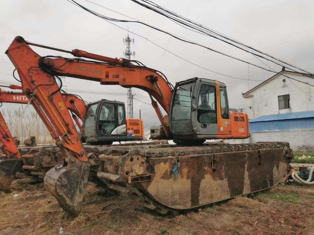 Gebruikte Hitachi 120-6 amfibische graafmachine 12 ton Moeras CE ISO Wetland Mining