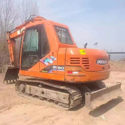 Gebruikte Doosan DH80 Minigraafmachine 8 Ton CE ISO voor Landschapsarchitectuur en Nutswerkzaamheden