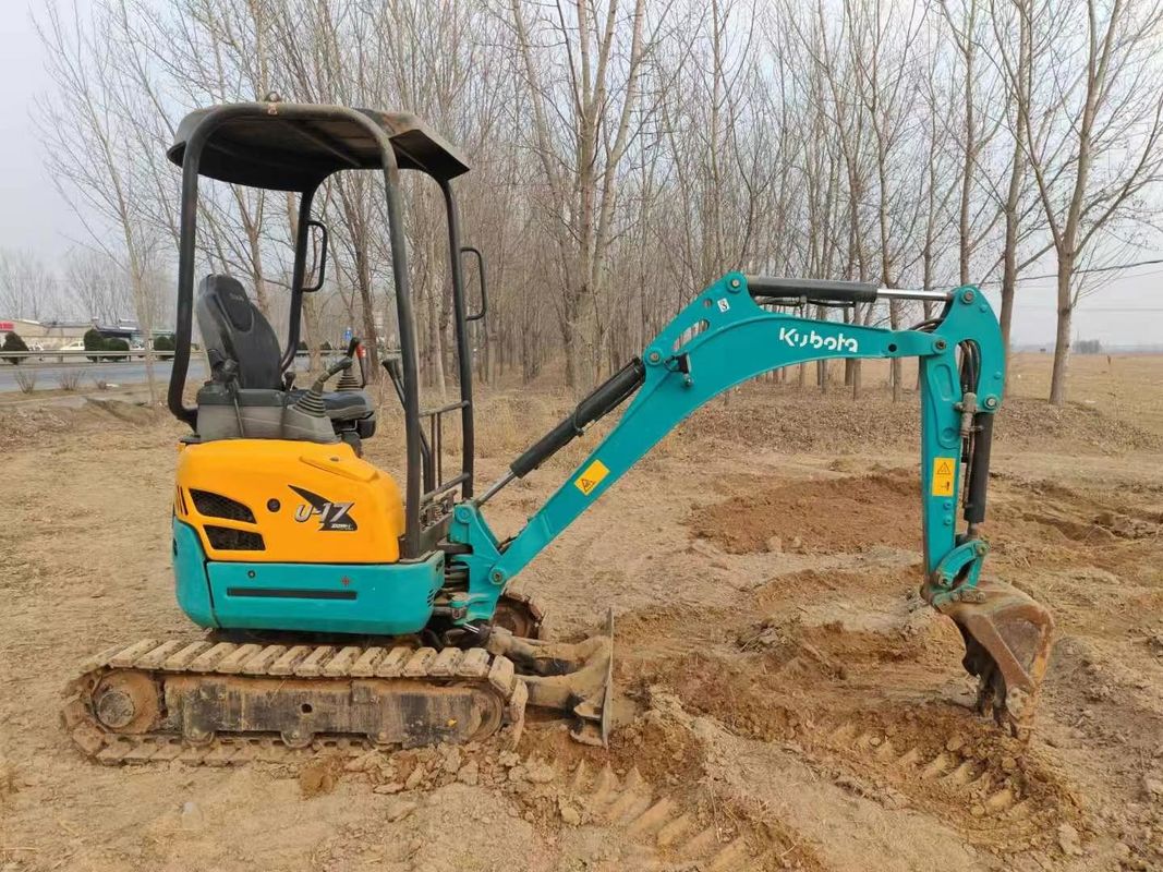 Gebruikte Kubota U17 mini graafmachine 1,7 ton Goed onderhouden CE ISO voor landschapsontwerp