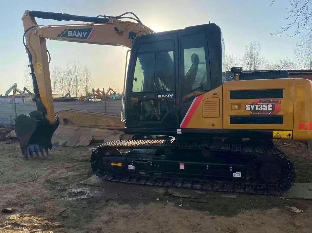 Gebruikte SANY SY135C 13.5T Graafmachine Full Service Geschiedenis Constructie Mijnbouw Aardbeweging