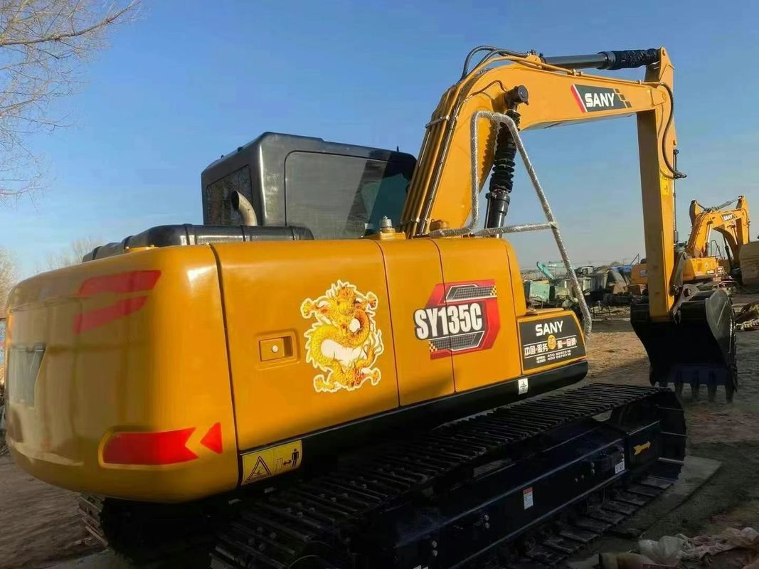 Gebruikte SANY SY135C 13.5T Graafmachine Full Service Geschiedenis Constructie Mijnbouw Aardbeweging