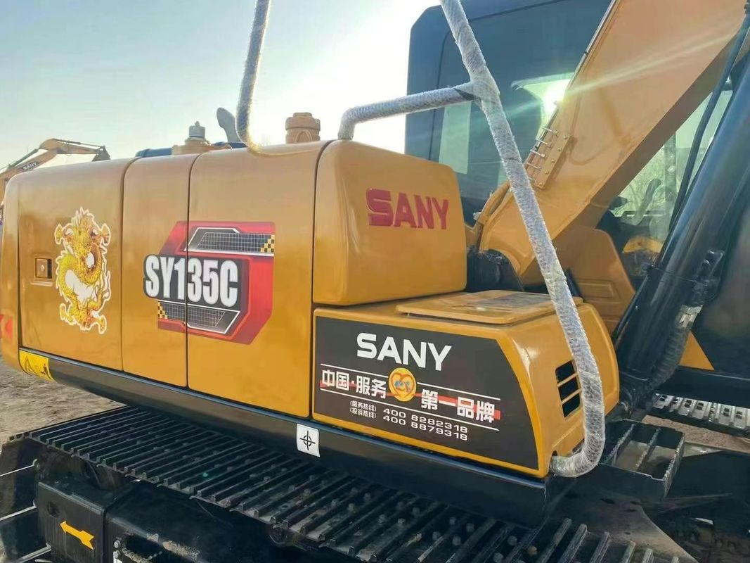 Gebruikte SANY SY135C 13.5T Graafmachine Full Service Geschiedenis Constructie Mijnbouw Aardbeweging