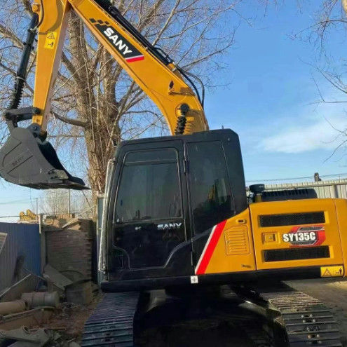 Gebruikte SANY SY135C 13.5T Graafmachine Full Service Geschiedenis Constructie Mijnbouw Aardbeweging
