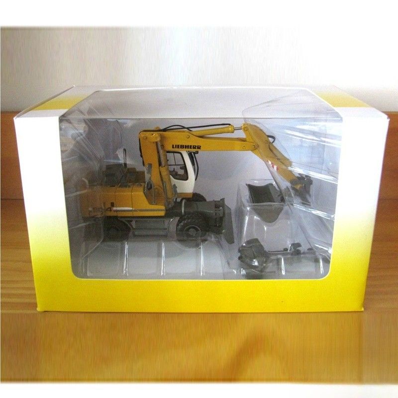 1/50 Liebherr A904C wielgraafmachine model gietgegooid metaal verzamelbaar met grijp emmer 58004