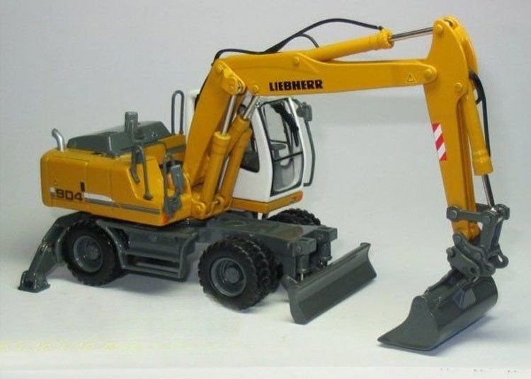 1/50 Liebherr A904C wielgraafmachine model gietgegooid metaal verzamelbaar met grijp emmer 58004
