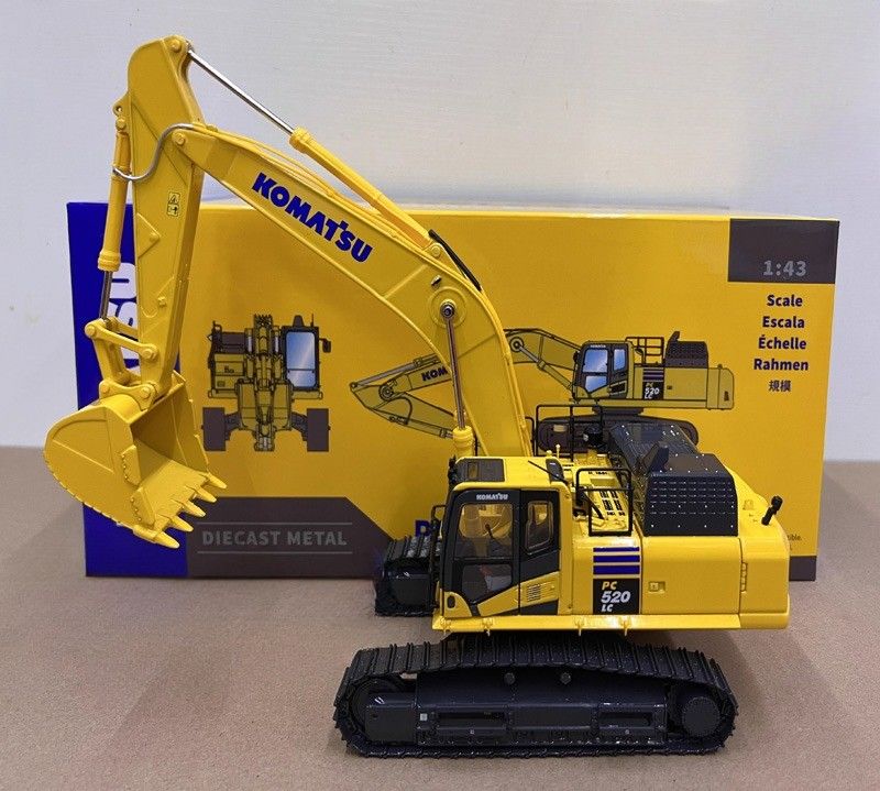 1/43 schaal Komatsu PC520LC-11M0 legering die-gegooid graafmachine model - Licentie verzamelaar