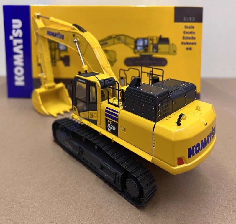 1/43 schaal Komatsu PC520LC-11M0 legering die-gegooid graafmachine model - Licentie verzamelaar