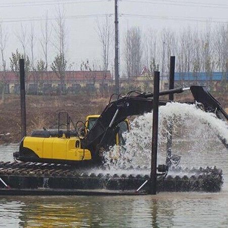 China OEM Rubber Tracks Chassis Robot Amfibische graafmachine Pontoon Onderstel Te koop