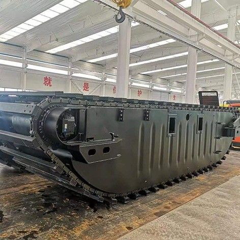 China OEM Rubber Tracks Chassis Robot Amfibische graafmachine Pontoon Onderstel Te koop
