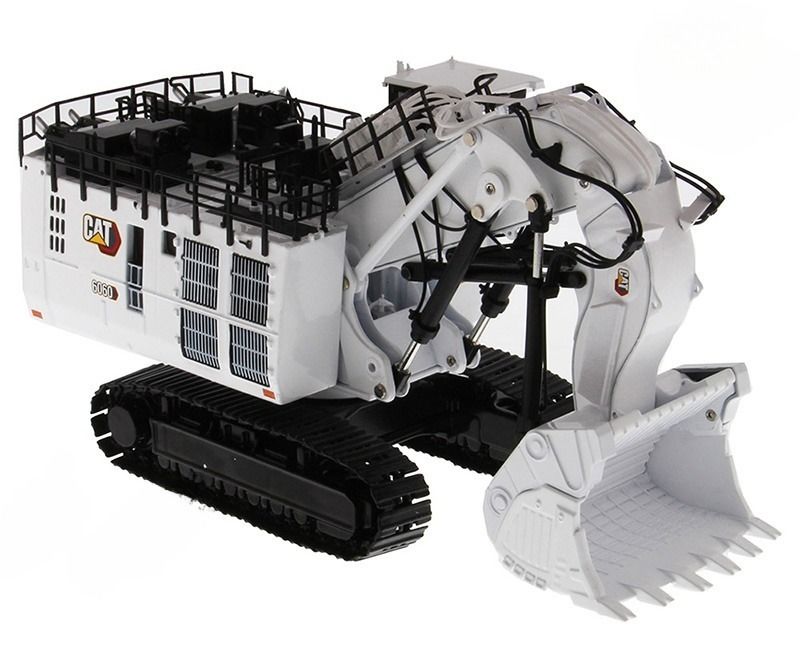 DM85653 Limited White Mining Excavator Diecast Engineering Vehicle CCM Model 1/87 Schaal