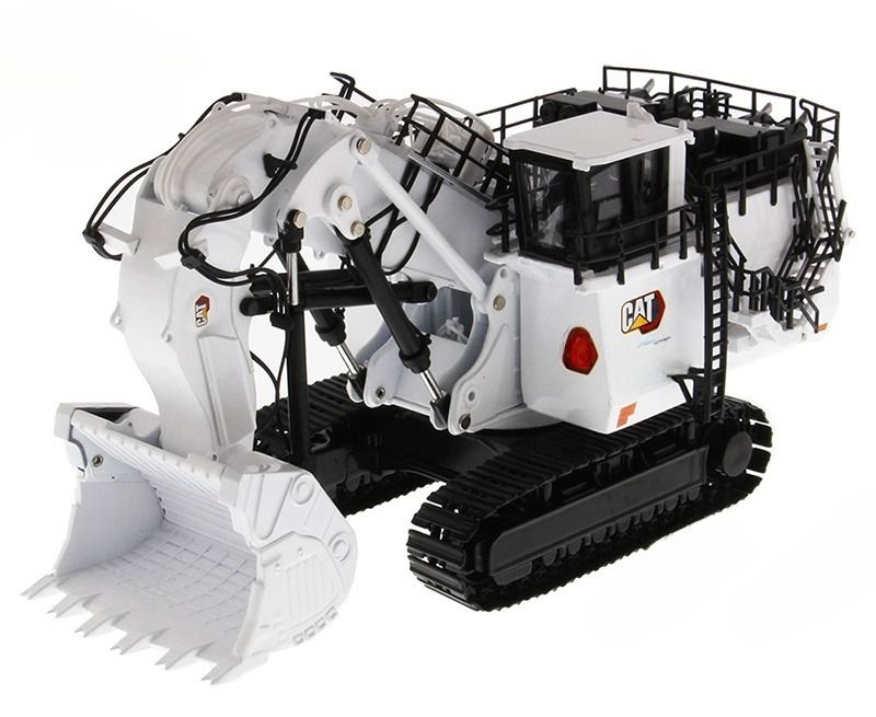 DM85653 Limited White Mining Excavator Diecast Engineering Vehicle CCM Model 1/87 Schaal