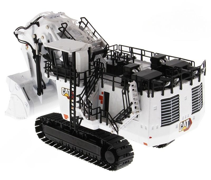 DM85653 Limited White Mining Excavator Diecast Engineering Vehicle CCM Model 1/87 Schaal