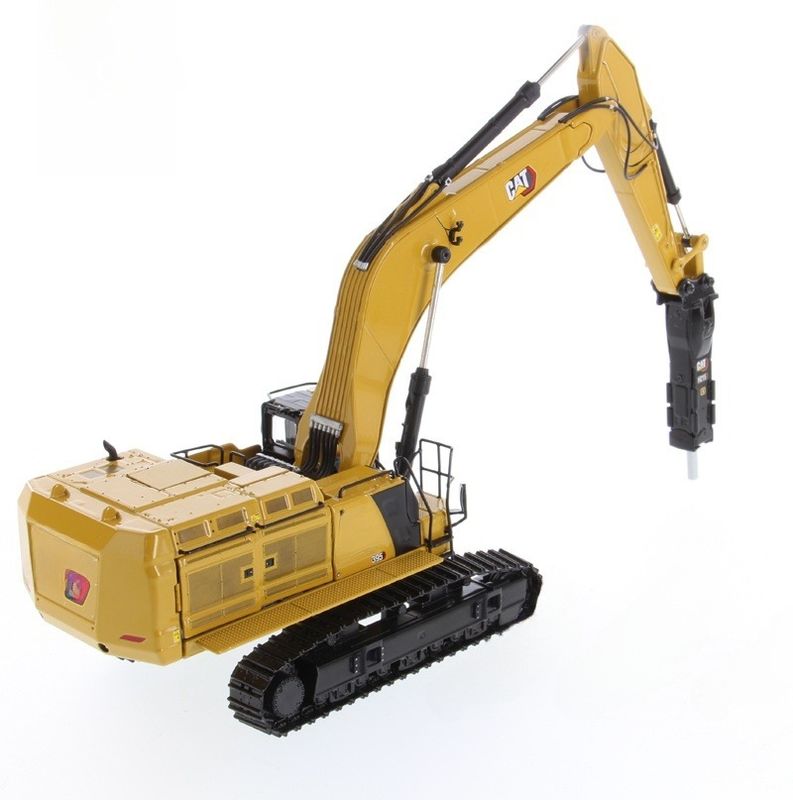 DM 1/50 Scale Heavy Duty Excavator Demolition Hammer Grapple Construction Model 85709