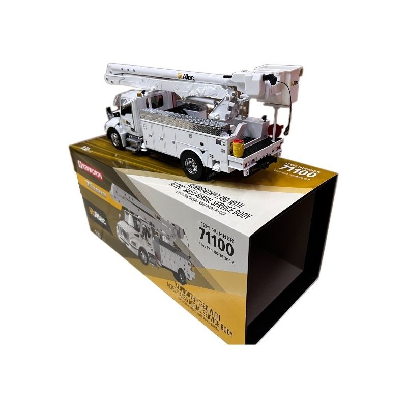 DM 1/32 Kenworth T380 Hoogwerker Vrachtwagen Legering Constructie Voertuig Model 71100