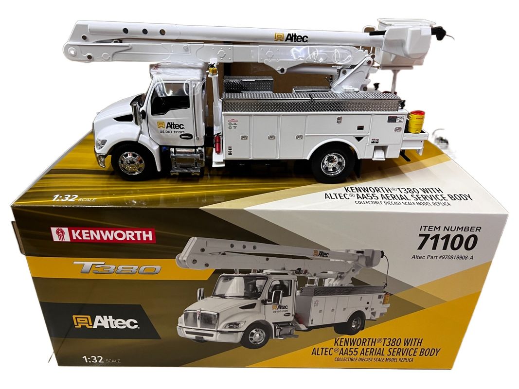 DM 1/32 Kenworth T380 Hoogwerker Vrachtwagen Legering Constructie Voertuig Model 71100