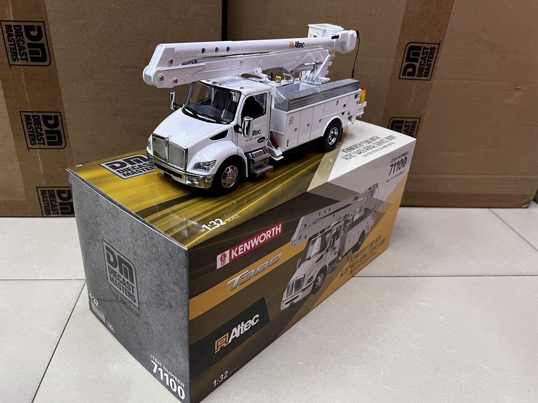 DM 1/32 Kenworth T380 Hoogwerker Vrachtwagen Legering Constructie Voertuig Model 71100