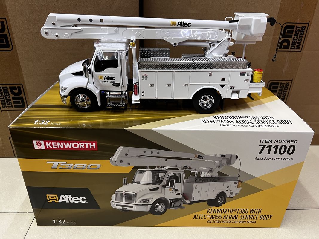DM 1/32 Kenworth T380 Hoogwerker Vrachtwagen Legering Constructie Voertuig Model 71100