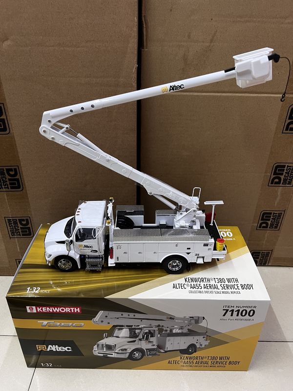 DM 1/32 Kenworth T380 Hoogwerker Vrachtwagen Legering Constructie Voertuig Model 71100