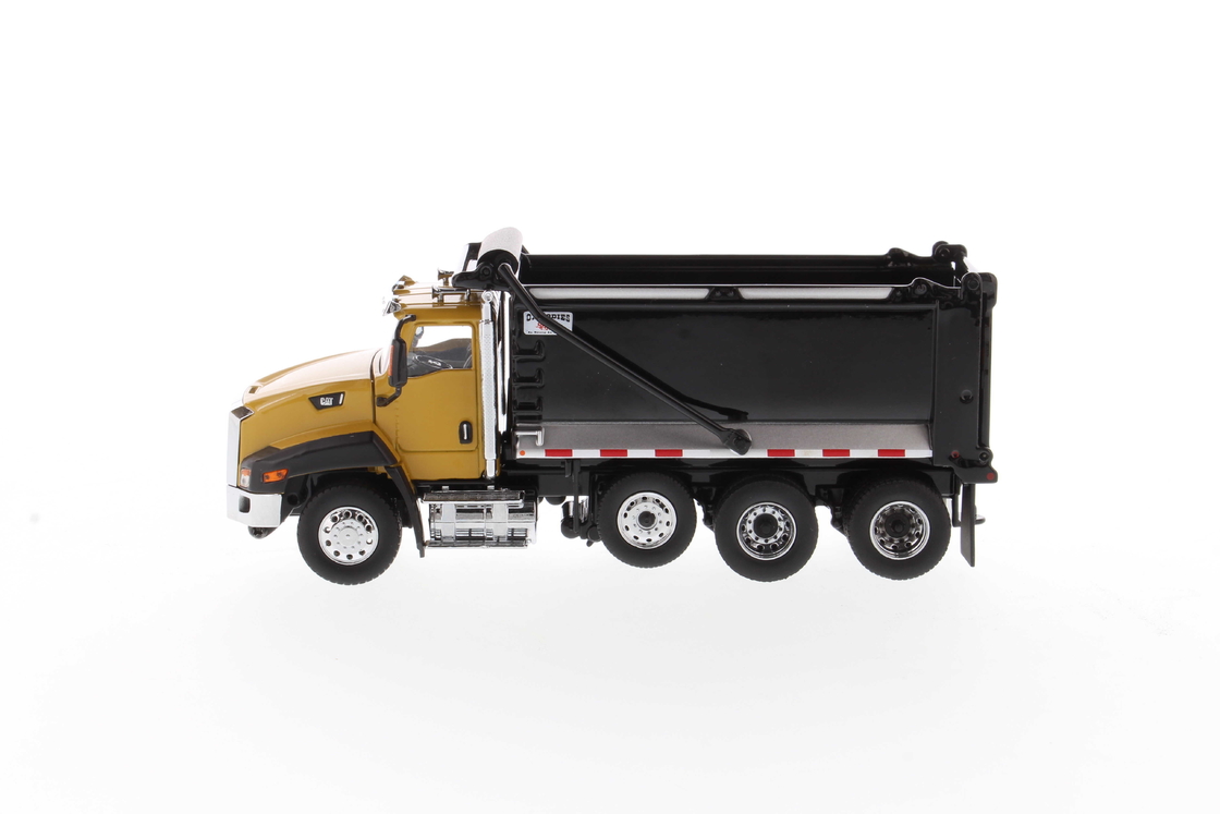 DM 1:50 Cat CT660 Day Cab Automated Dump Truck Gele legering model 85668