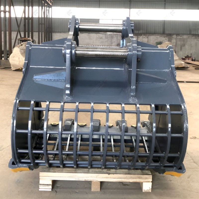 30 ton graafmachine achterhoe skelet raadsel rib emmer zware taak sorteren