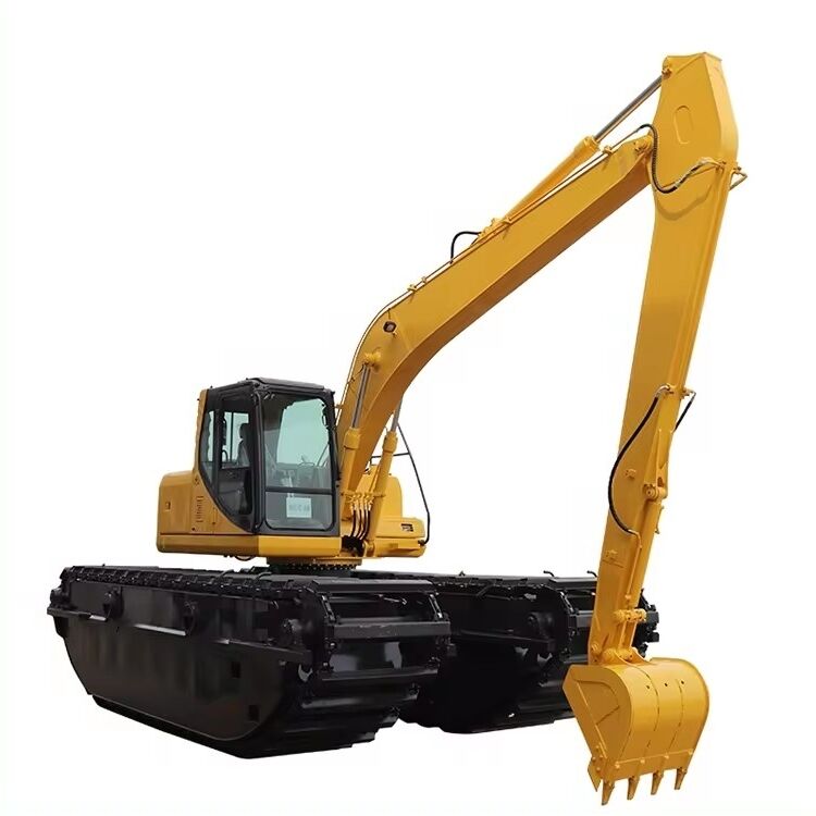 Op maat gemaakte drijvende pontononderstel voor amfibische graafmachines