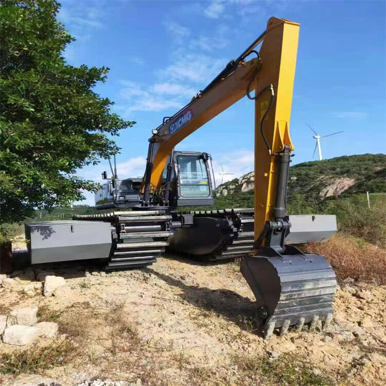 Aanpasbare graafmachine Pontoon Onderstel Watervlot Moerasvlot voor stabiele werking Gemakkelijk onderhoud Leverancier