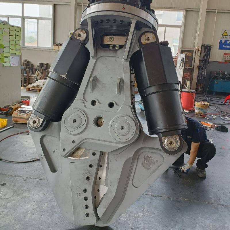 Fabriek maatwerk zware graafmachine Hydraulische schrootmetalen scheer oude auto schip scheer scherp lemmet 360° rotatie staalstaafbuizen scheer