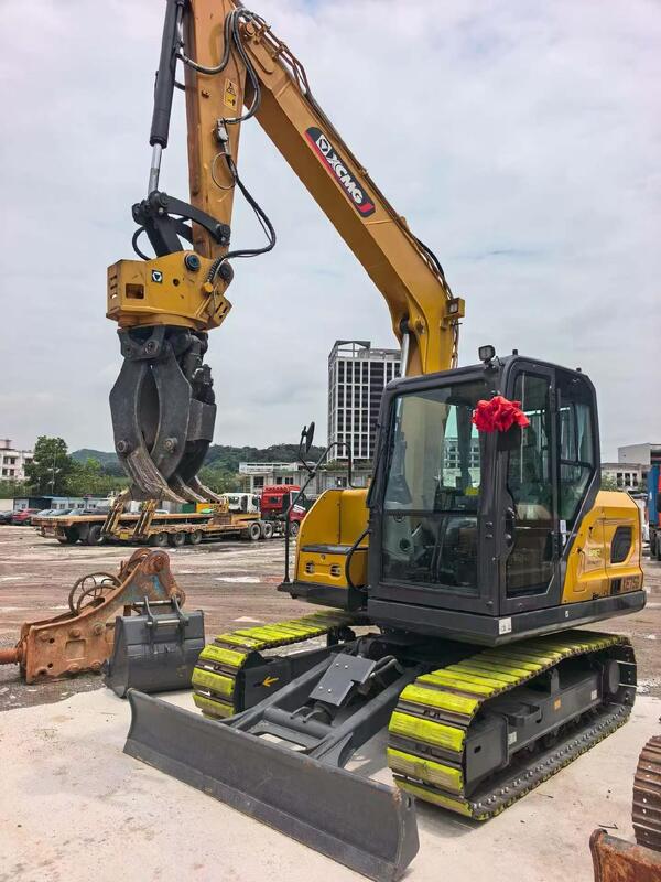 98% Nieuwe XCMG XE75G graafmachine met rubber pad spoor schoen met hydraulische scheer